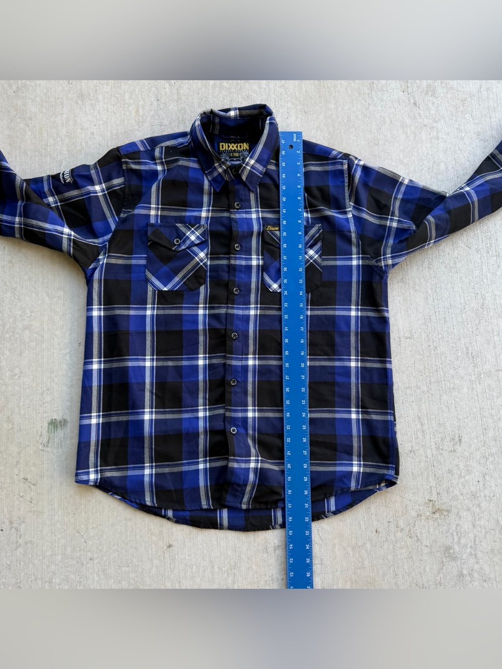 Dixxon Flannel Co CPT Shirt Men Size XL Plaid Blue - Picture 8 of 8